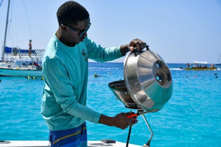 Grill-your-catch fishing charter in Barbados