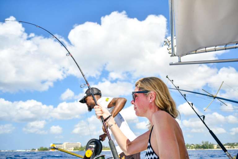 Barbados fishing charter heading offshore with Eclipse